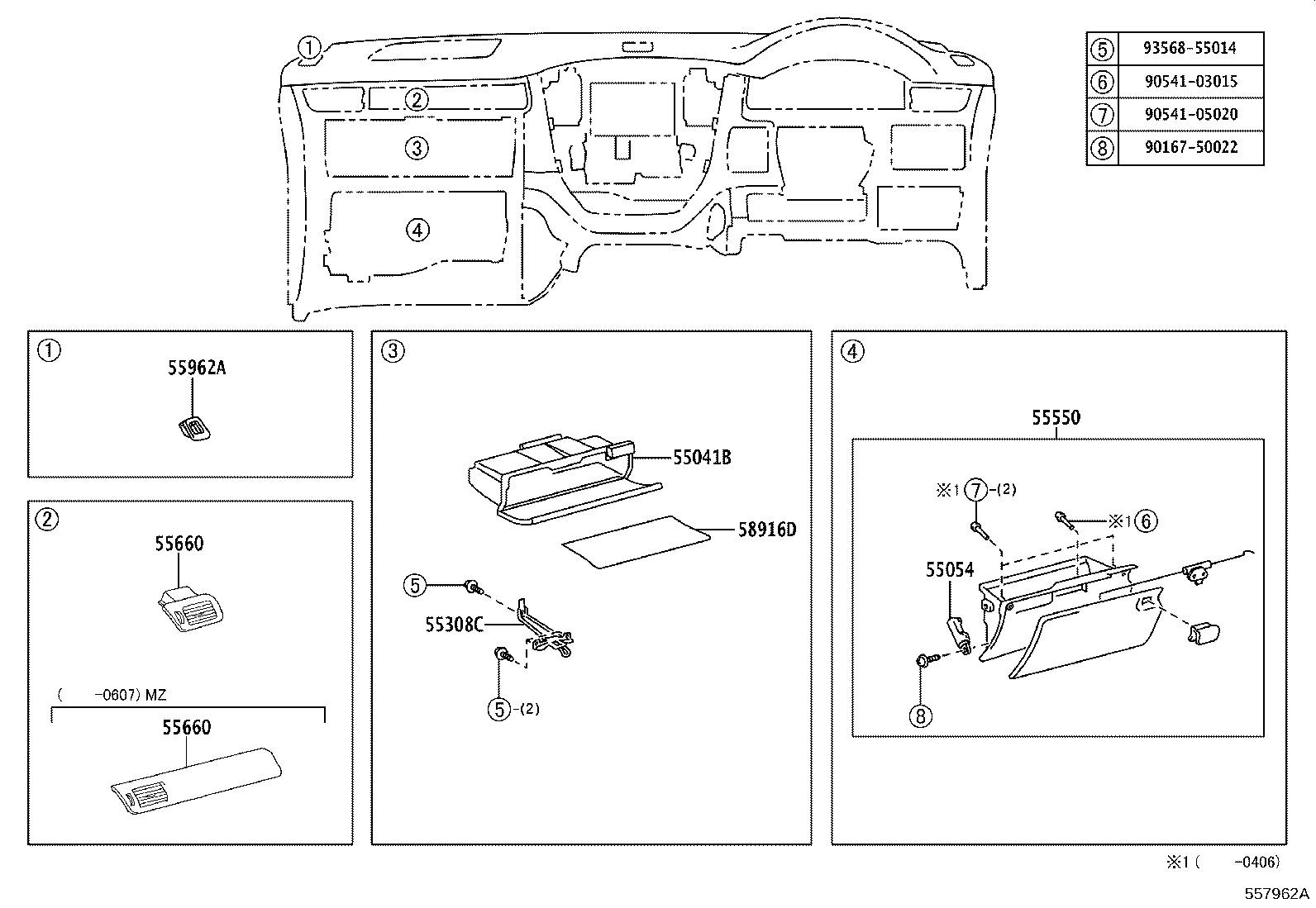 55302-58010-B0 PANEL SUB-ASSY, INSTRUMENT, UPPER product image