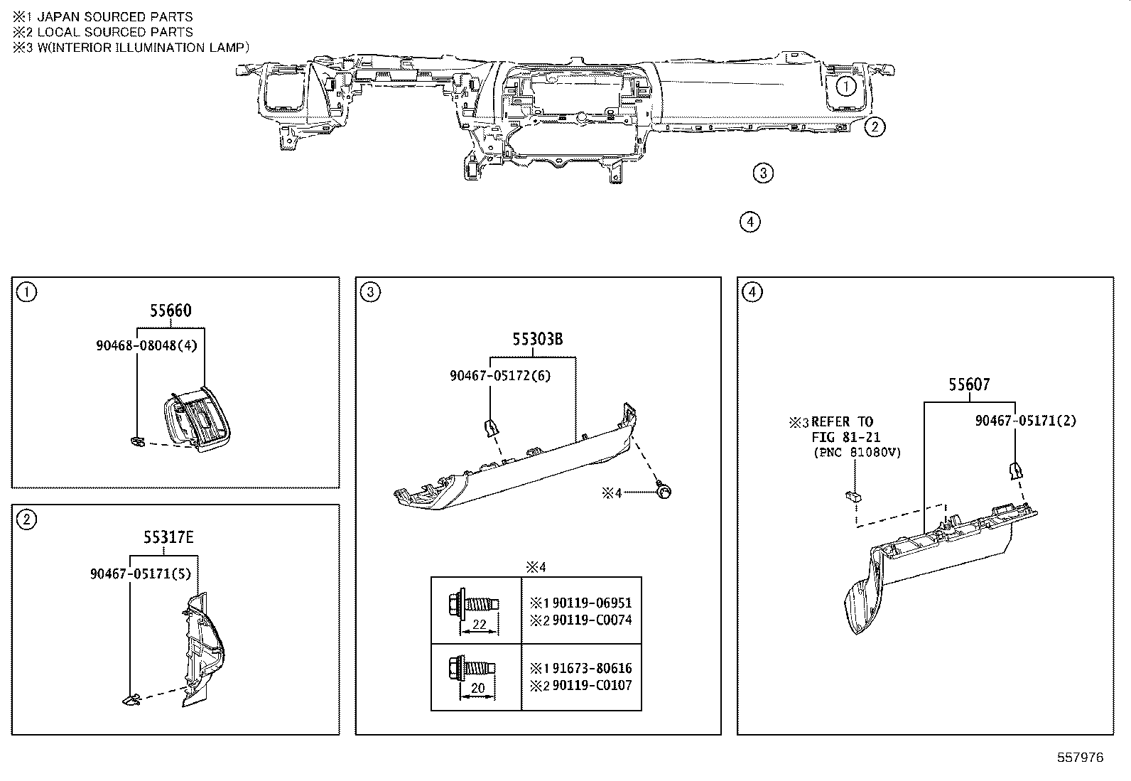 55405-0R090 PANEL SUB-ASSY, INSTRUMENT CLUSTER FINISH, CENTER product image