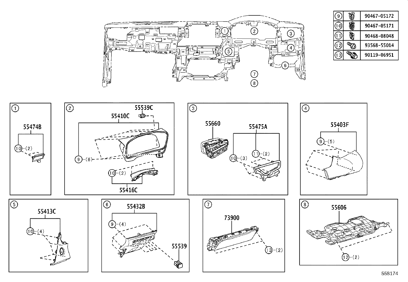 55405-12F00 PANEL SUB-ASSY, INSTRUMENT CLUSTER FINISH, CENTER product image