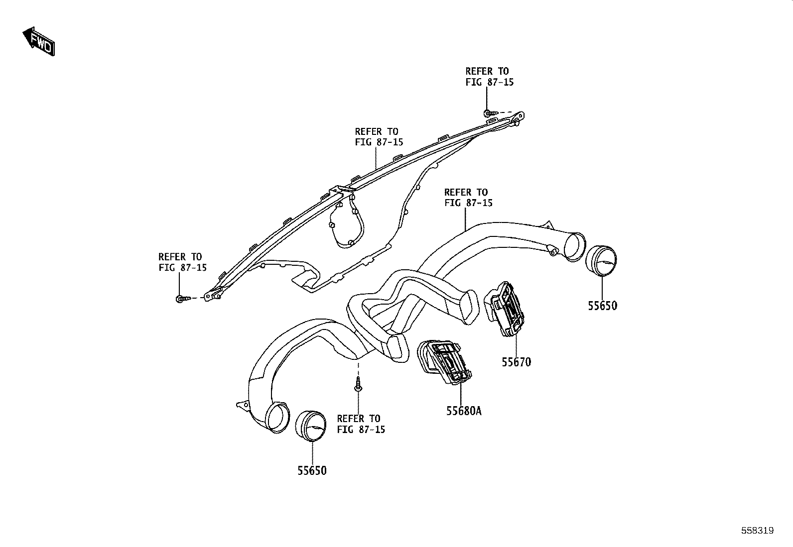 55302-WC015 PANEL SUB-ASSY, INSTRUMENT, UPPER product image