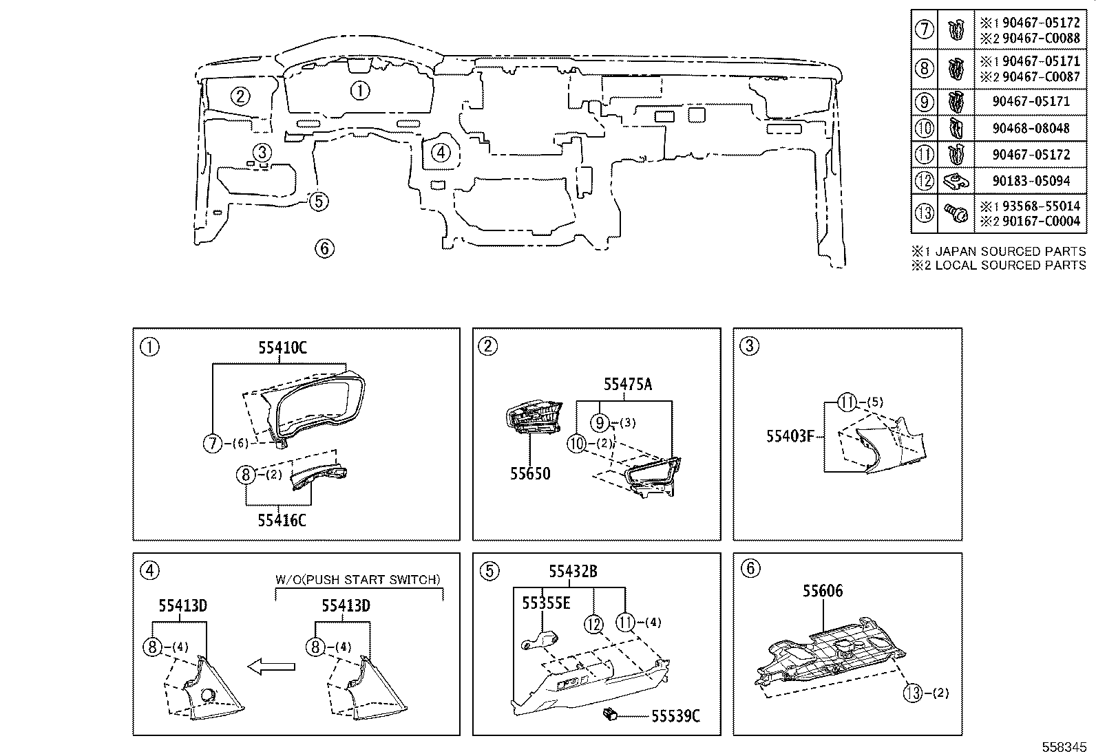 55349-02390 CUSHION, INSTRUMENT PANEL product image