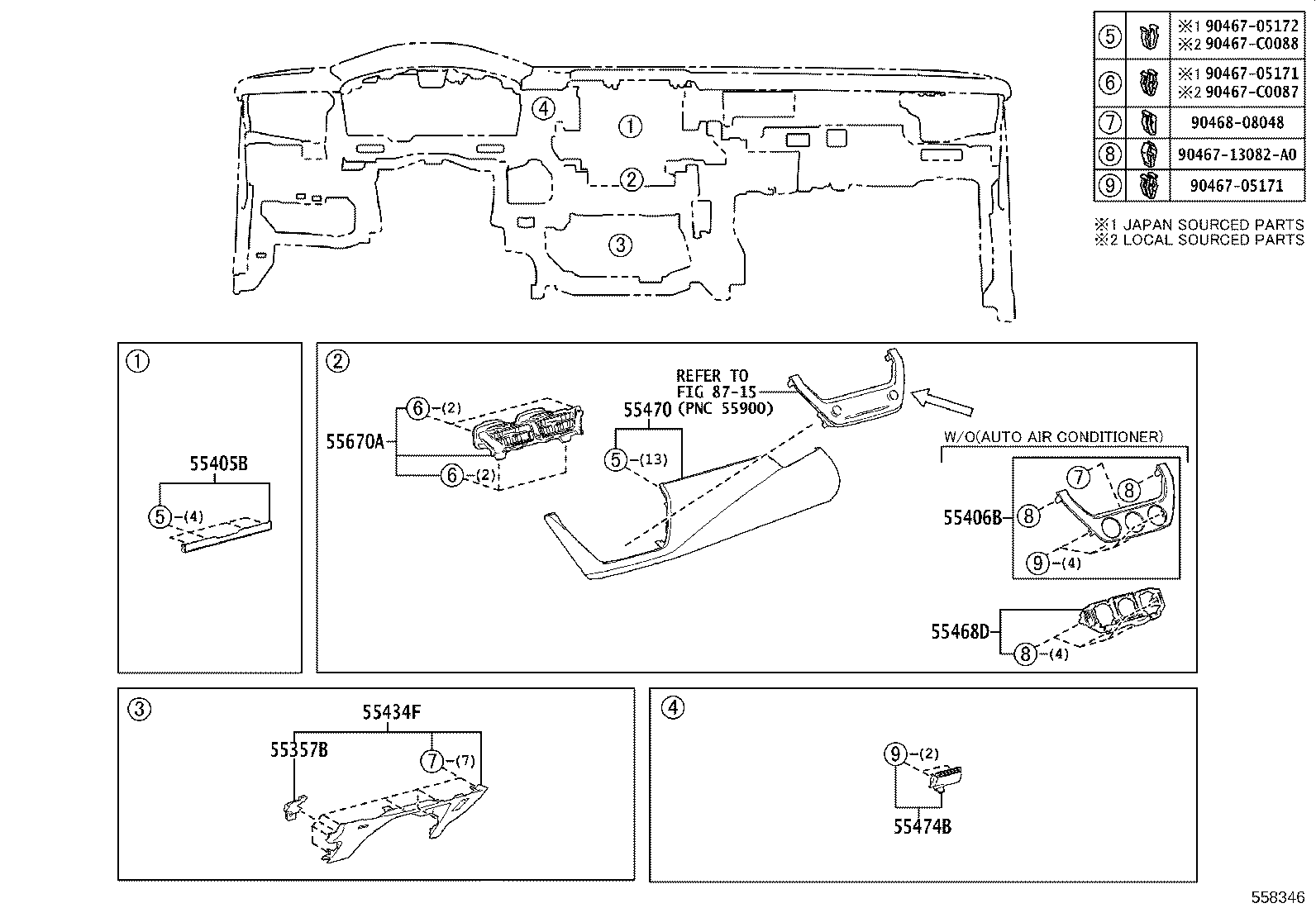 55349-02390 CUSHION, INSTRUMENT PANEL product image