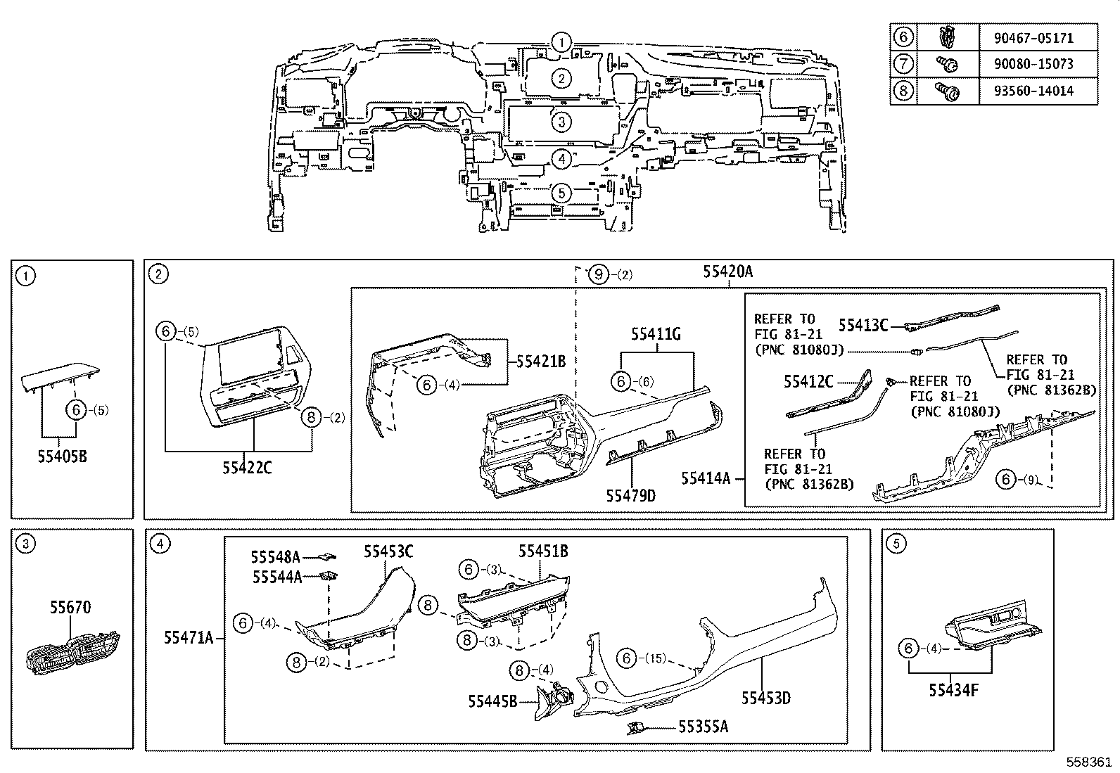 55054-0R020 STOPPER SUB-ASSY, GLOVE COMPARTMENT DOOR product image