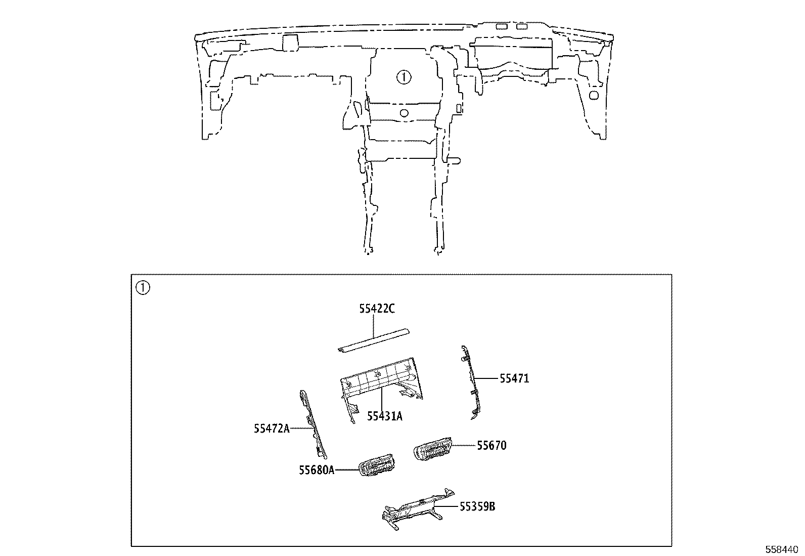 55349-V2030 CUSHION, INSTRUMENT PANEL product image