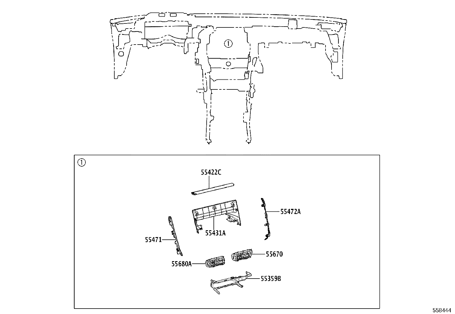 55349-V2030 CUSHION, INSTRUMENT PANEL product image