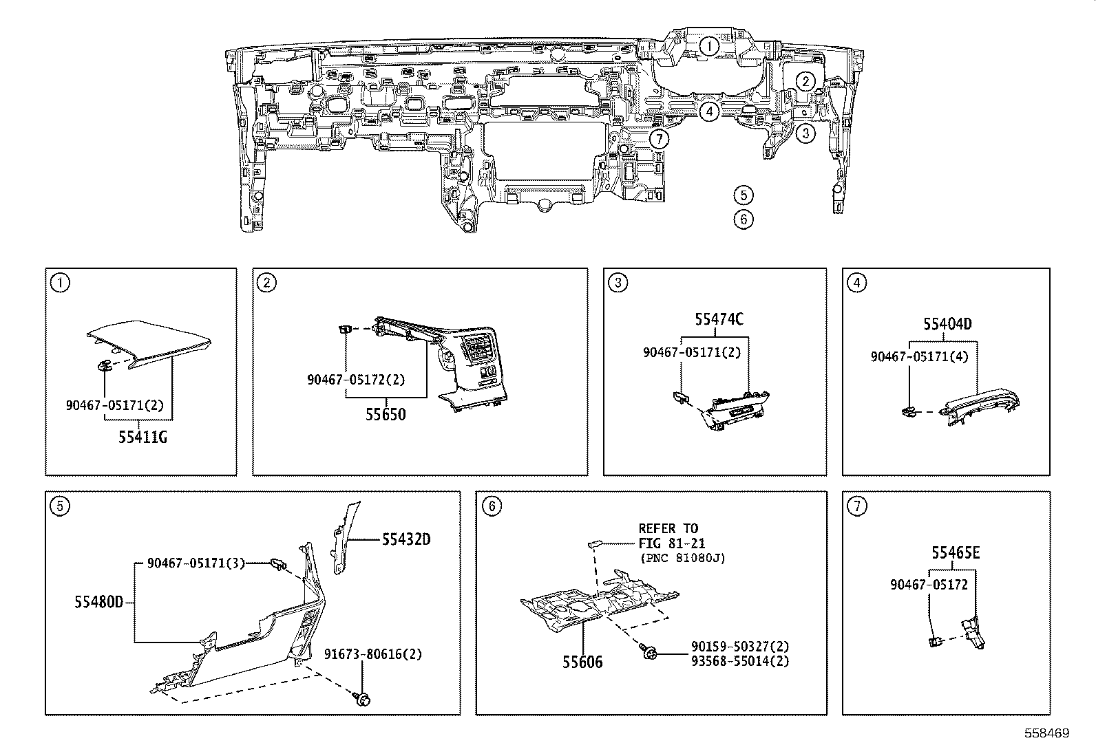 55405-V2010 PANEL SUB-ASSY, INSTRUMENT CLUSTER FINISH, CENTER product image