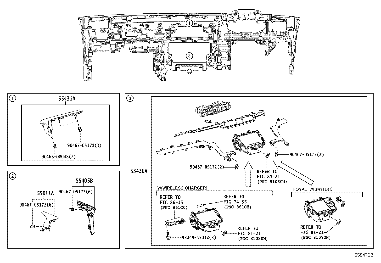 55405-V2010 PANEL SUB-ASSY, INSTRUMENT CLUSTER FINISH, CENTER product image