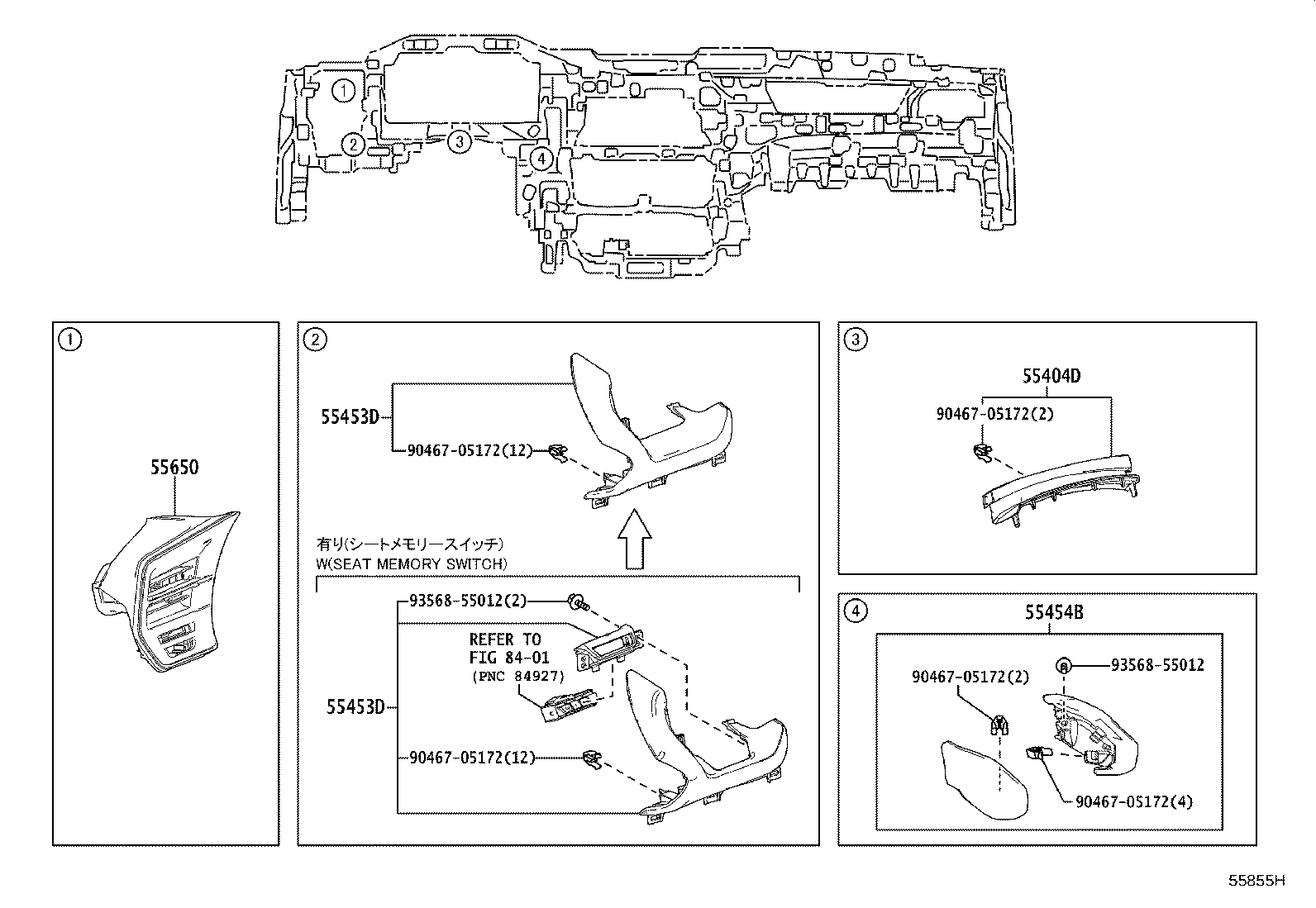 55302-0E010-C0 PANEL SUB-ASSY, INSTRUMENT, UPPER product image