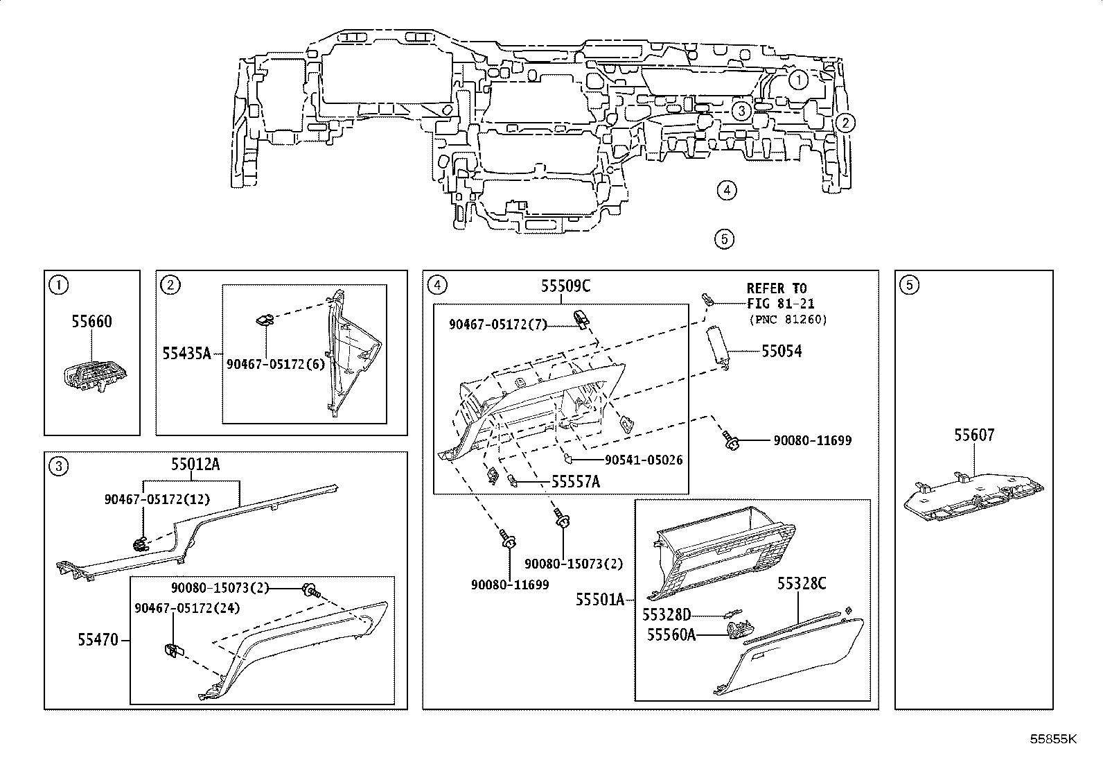 55302-0E010-C0 PANEL SUB-ASSY, INSTRUMENT, UPPER product image