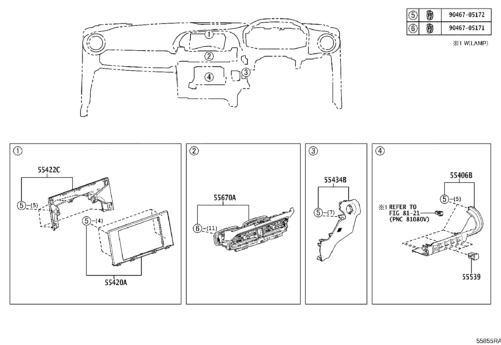 55041-F4010 DOOR SUB-ASSY, INSTRUMENT PANEL BOX, NO.1 product image