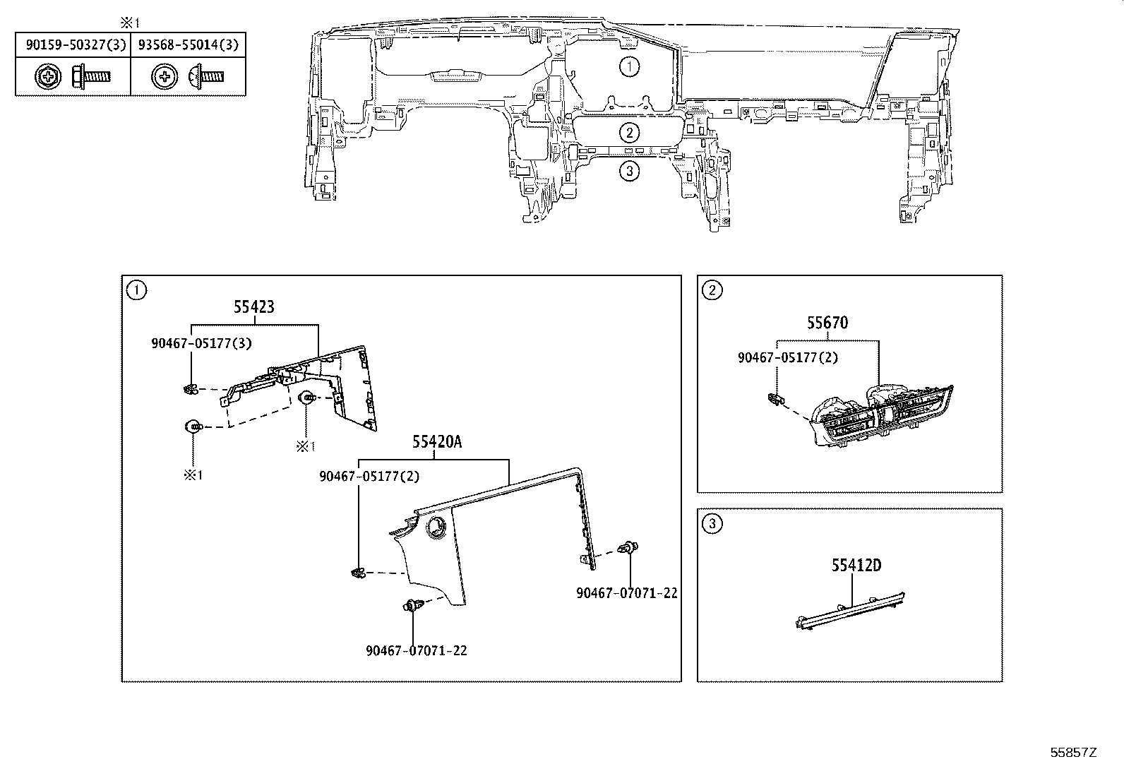 55328-10040 PIN, INSTRUMENT PANEL, NO.1 product image
