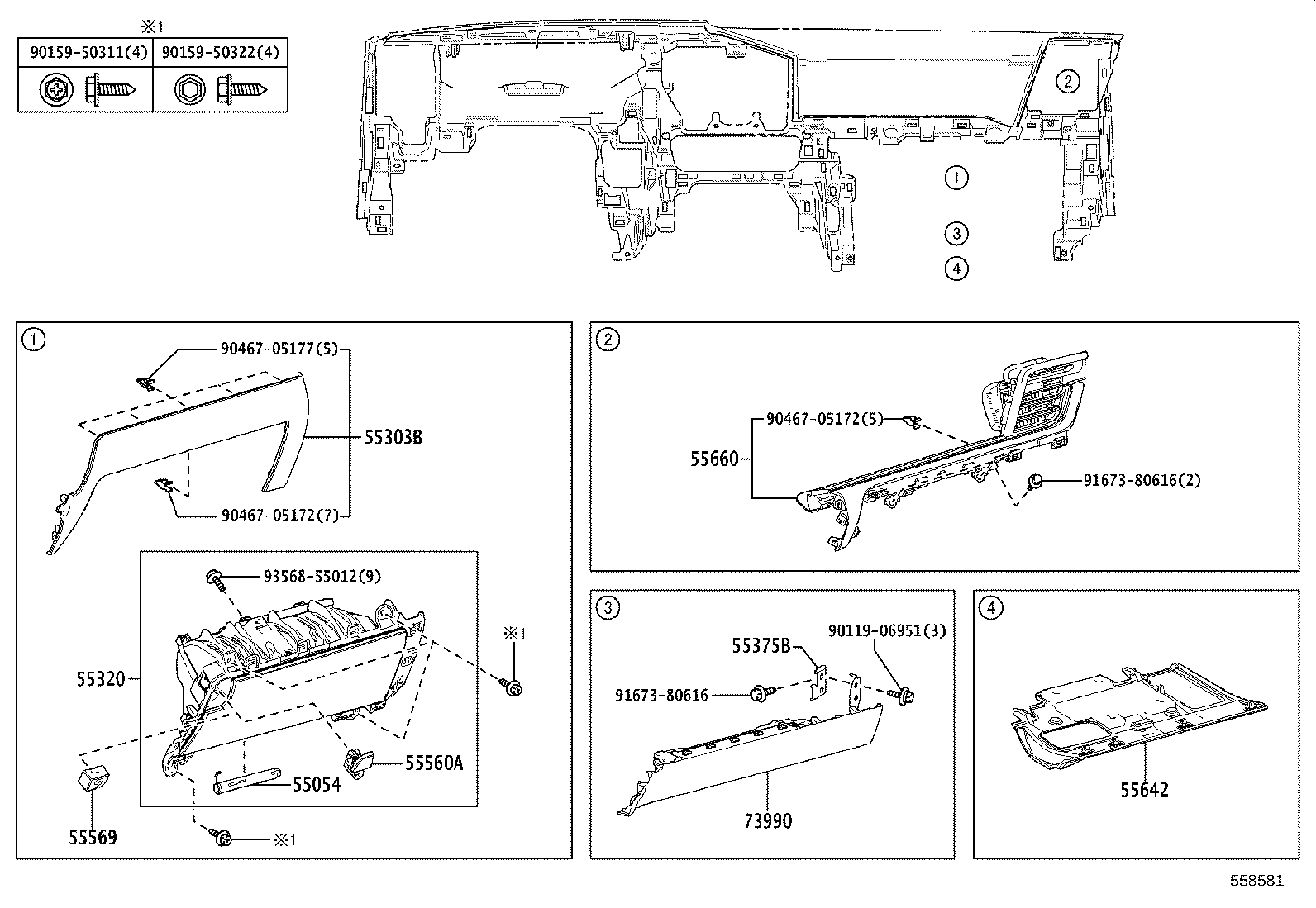 55328-10040 PIN, INSTRUMENT PANEL, NO.1 product image