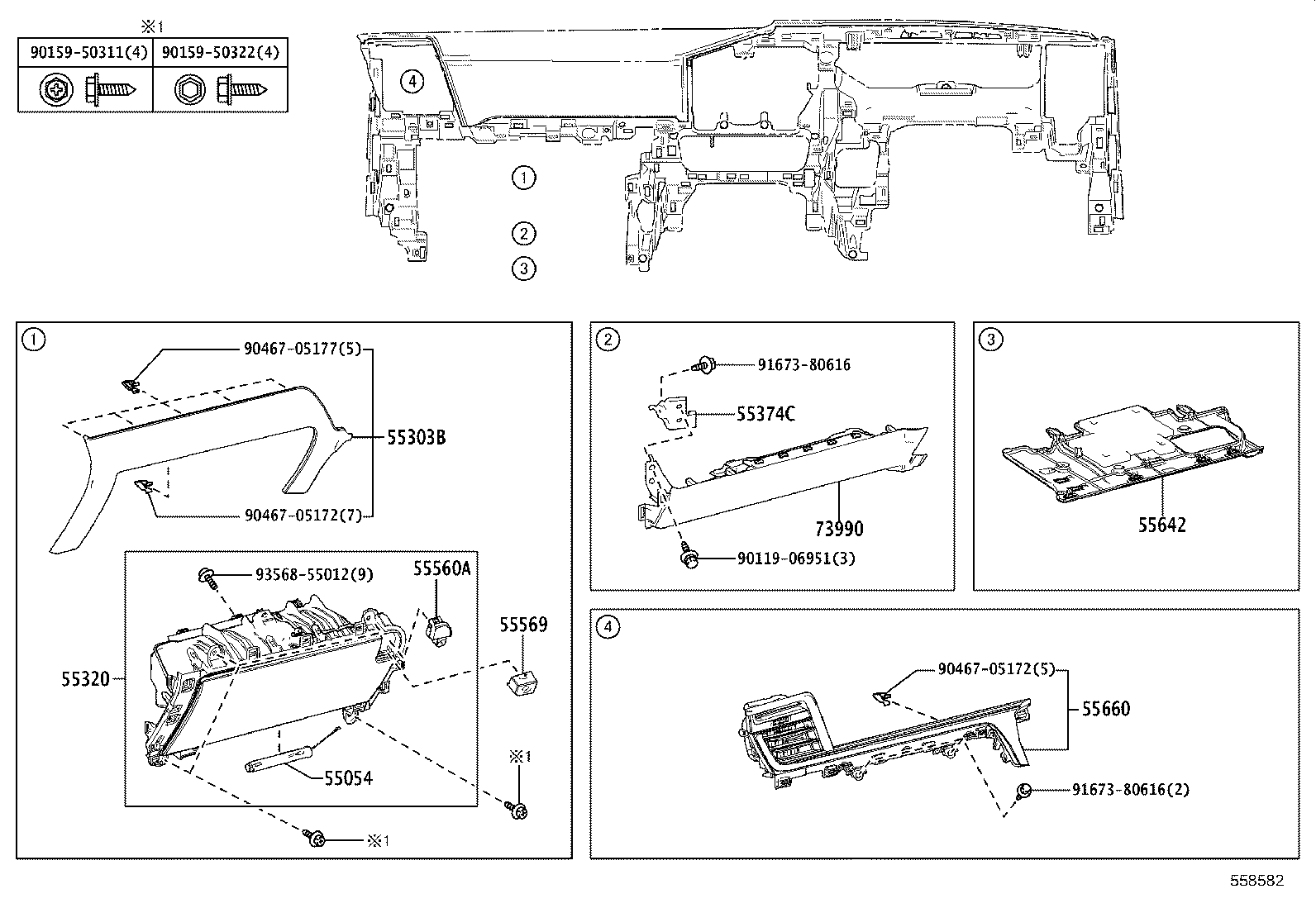 55328-10040 PIN, INSTRUMENT PANEL, NO.1 product image