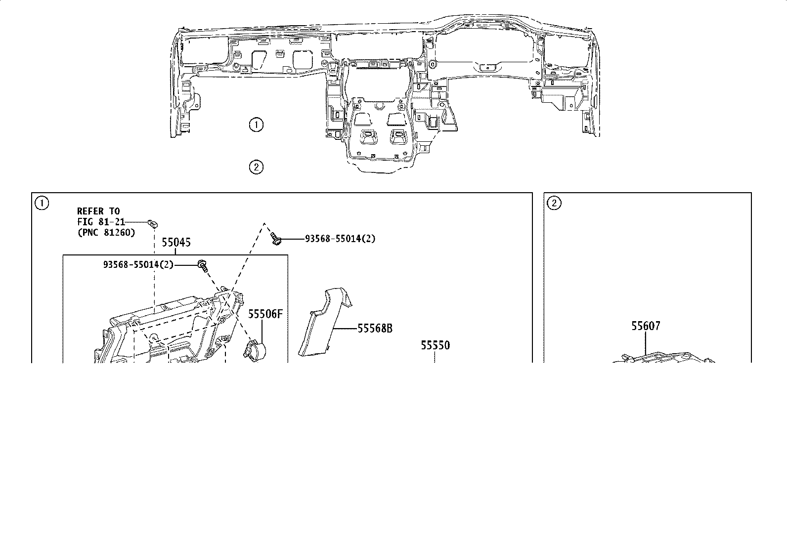 55302-52270-C0 PANEL SUB-ASSY, INSTRUMENT, UPPER product image