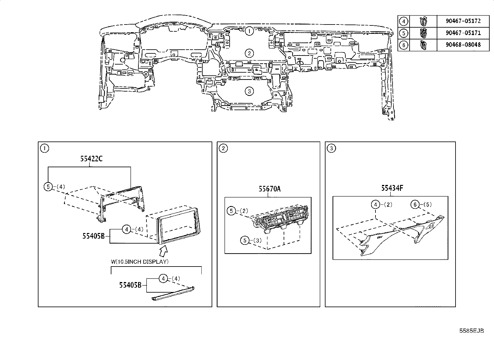 55349-02320 CUSHION, INSTRUMENT PANEL product image