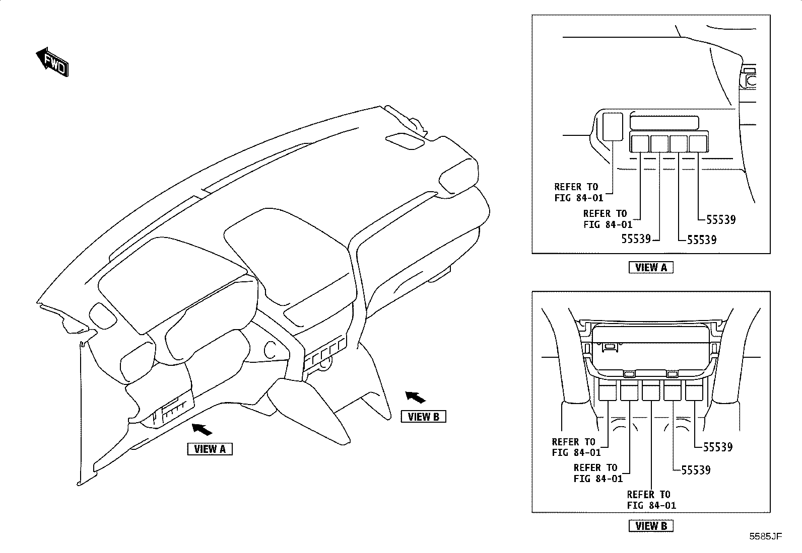 55045-WC021 PANEL SUB-ASSY, INSTRUMENT PANEL FINISH, LOWER LH product image