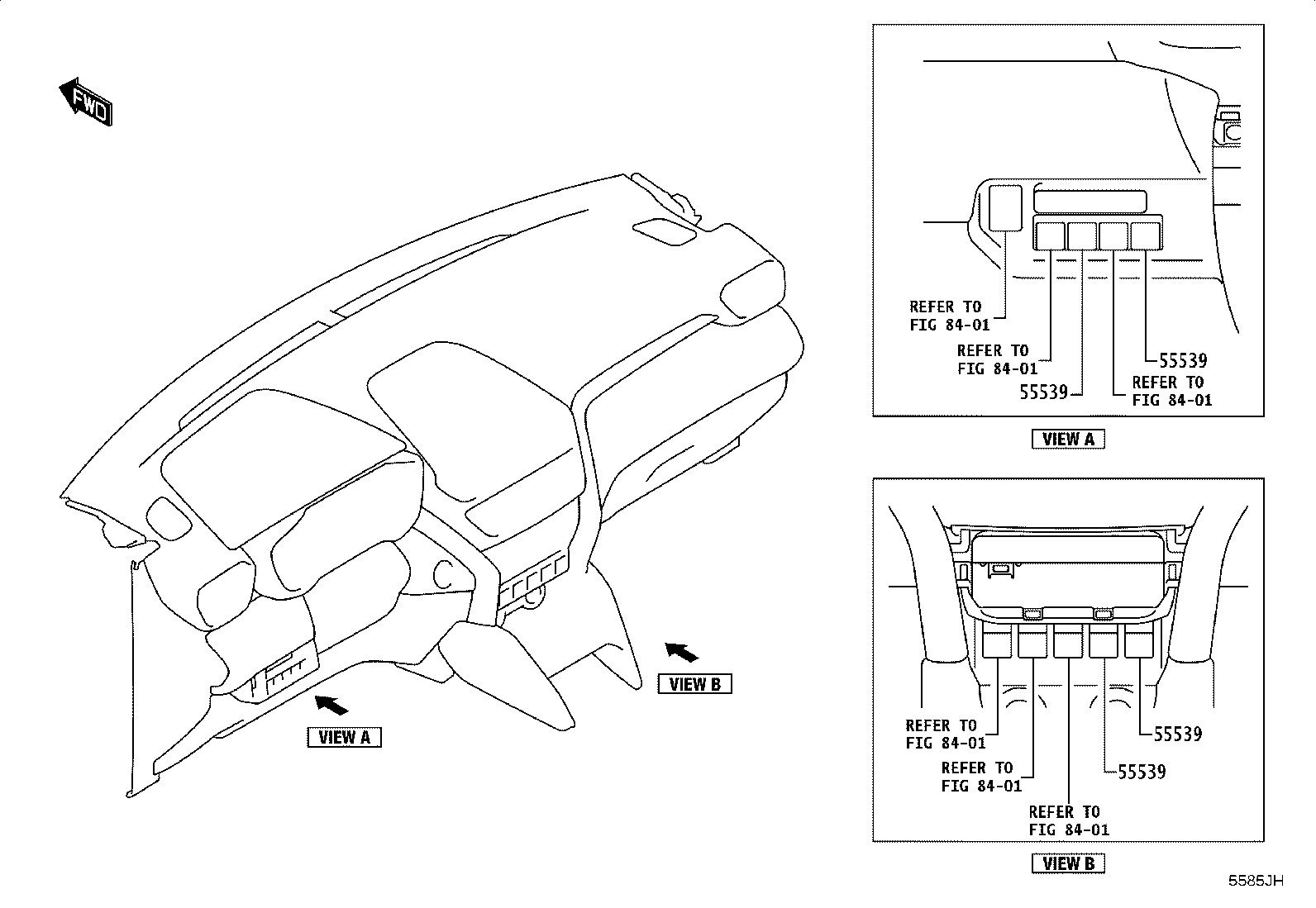 55045-WC021 PANEL SUB-ASSY, INSTRUMENT PANEL FINISH, LOWER LH product image