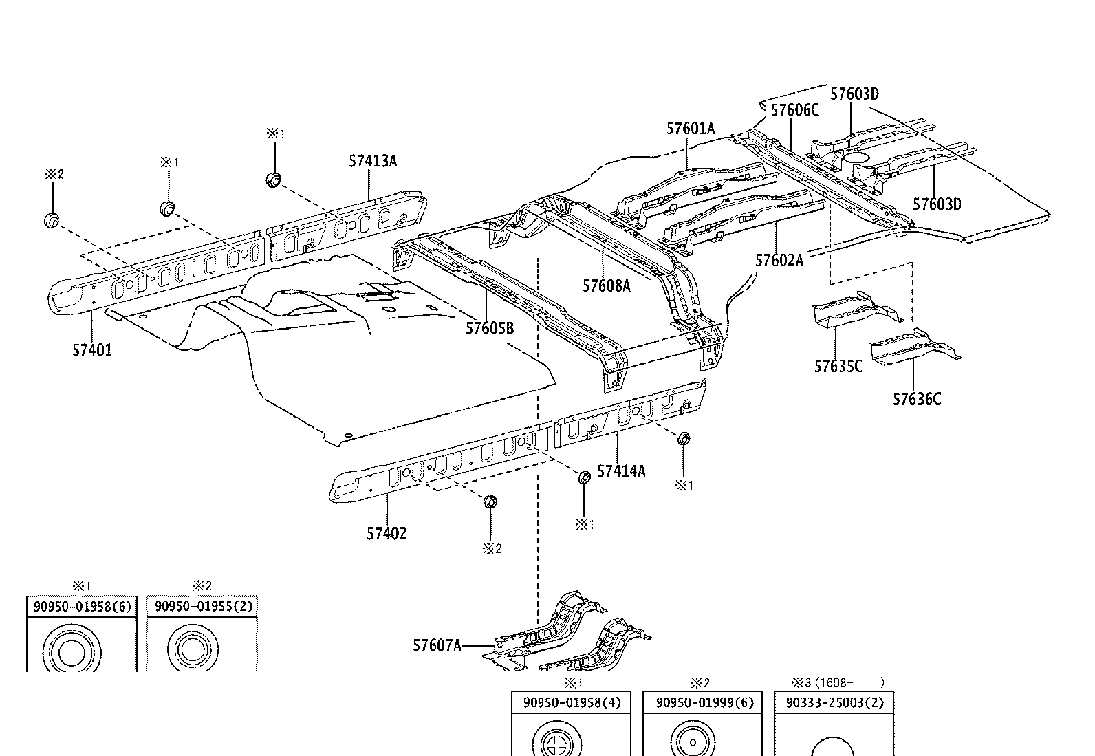57014-60020 BRACKET SUB-ASSY, FRONT SIDE MEMBER, LH product image