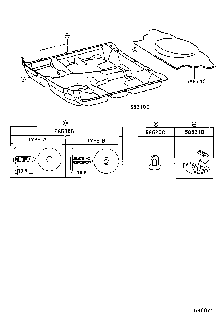 90467-07049-E2 CLIP(FOR FRONT FLOOR CARPET) product image