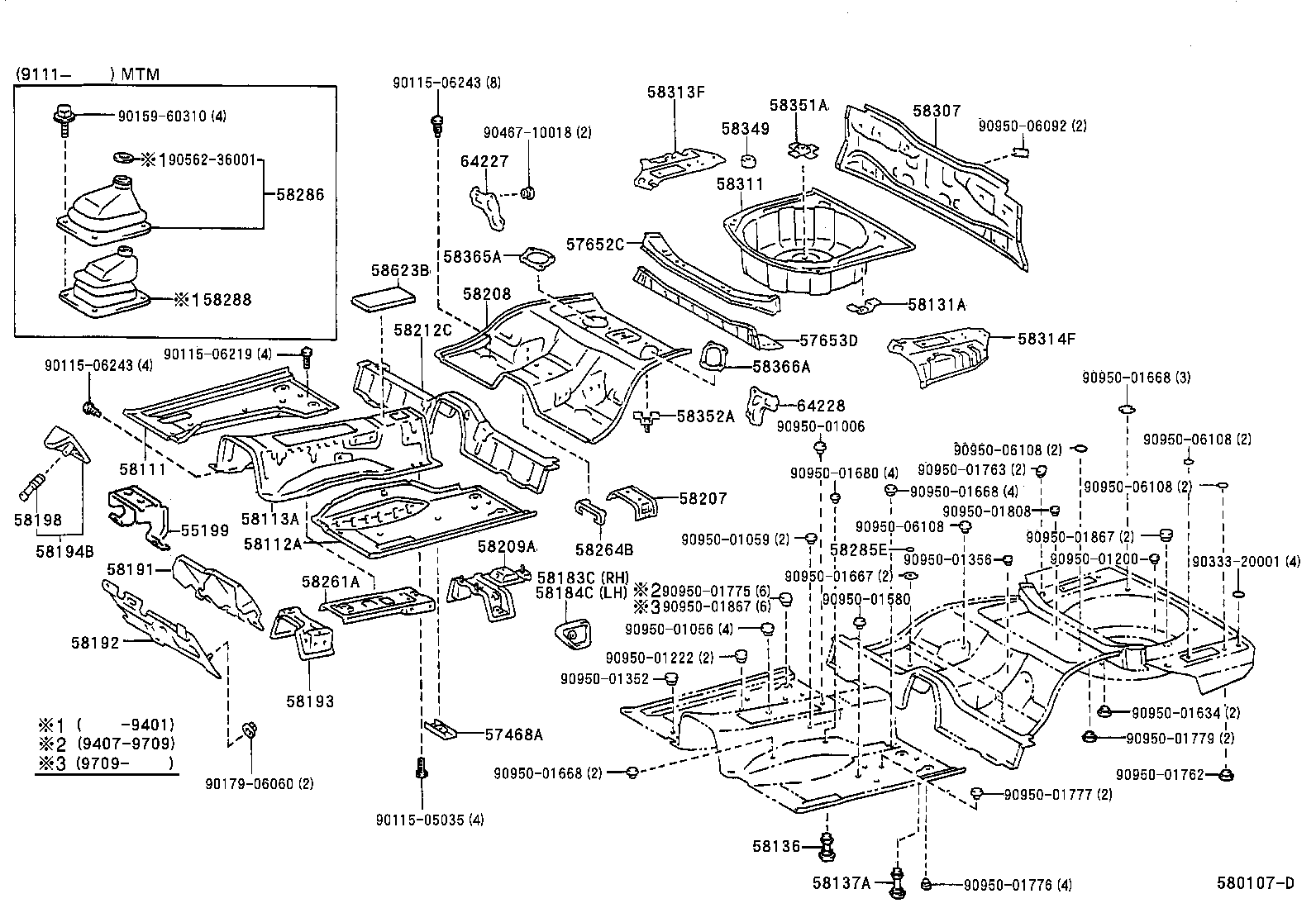 58103-24010 REINFORCEMENT SUB-ASSY, FRONT FLOOR SIDE, LH product image