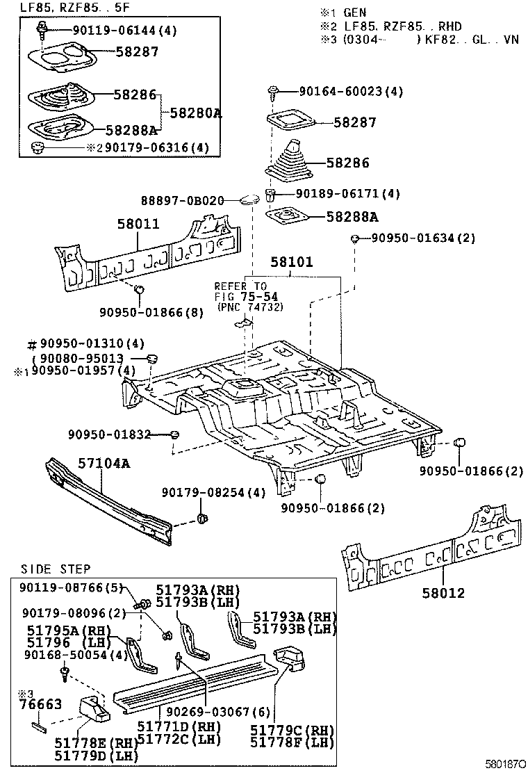 58012-0B040 PANEL SUB-ASSY, FRONT FLOOR SIDE, LH product image