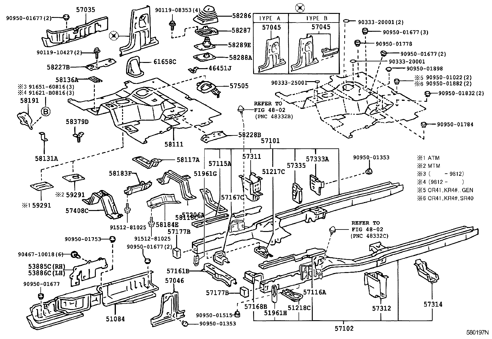 57102-28520 MEMBER SUB-ASSY, FRONT SIDE, LH product image