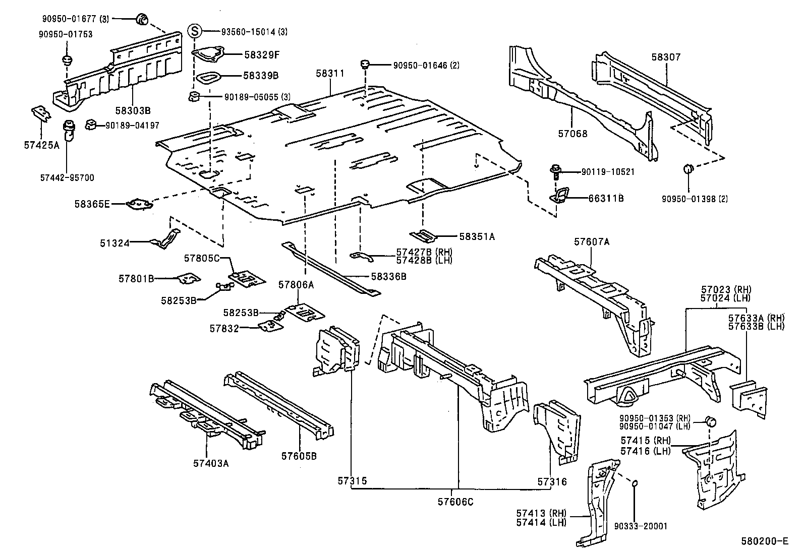 51521-28010 BRACE, LOWER ARM BRACKET, RH product image