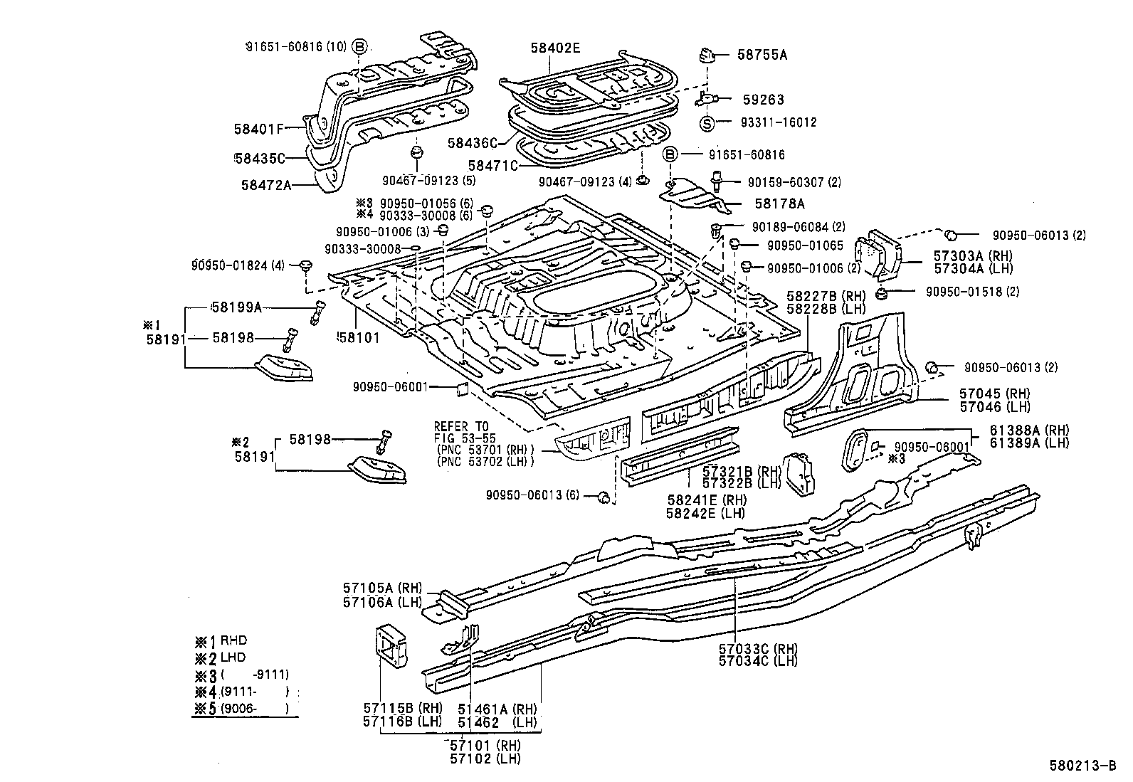 57102-28120 MEMBER SUB-ASSY, FRONT SIDE, LH product image