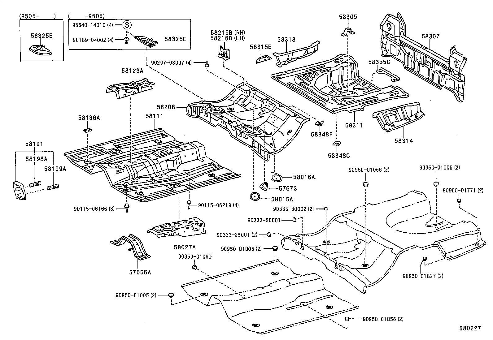 58013-02010 SUPPORT, SHIFT & SELECT LEVER product image