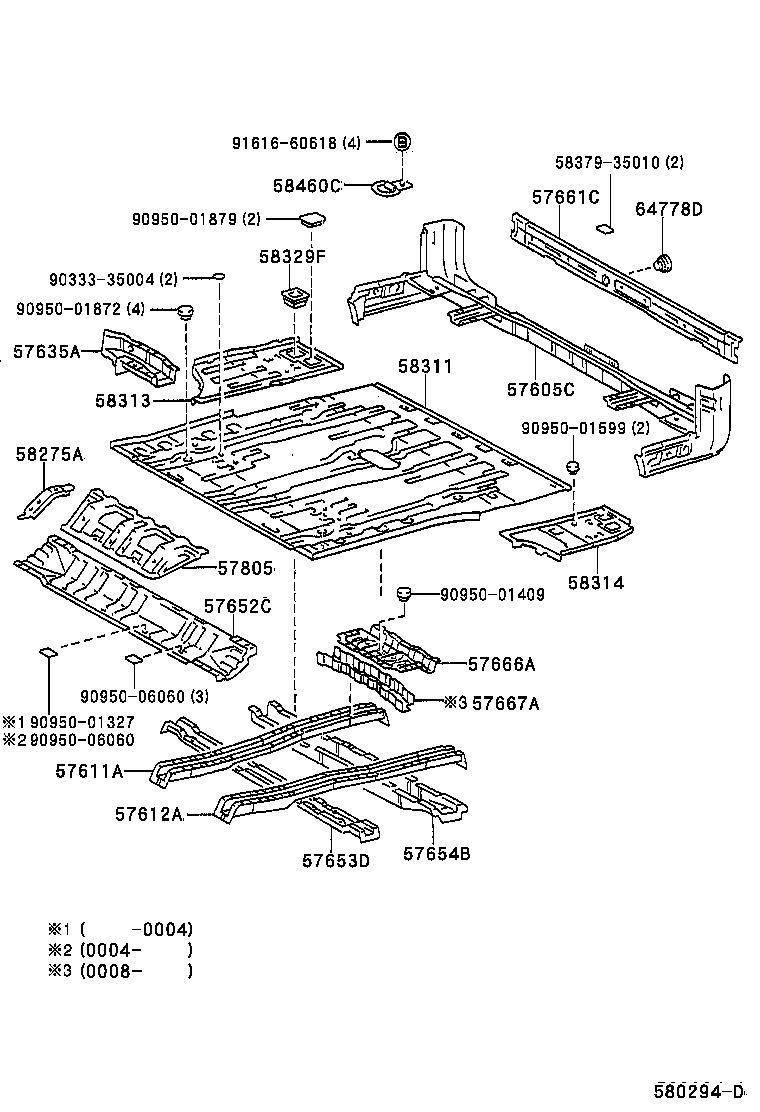 57653-35110 MEMBER, REAR FLOOR CROSS, NO.2 product image
