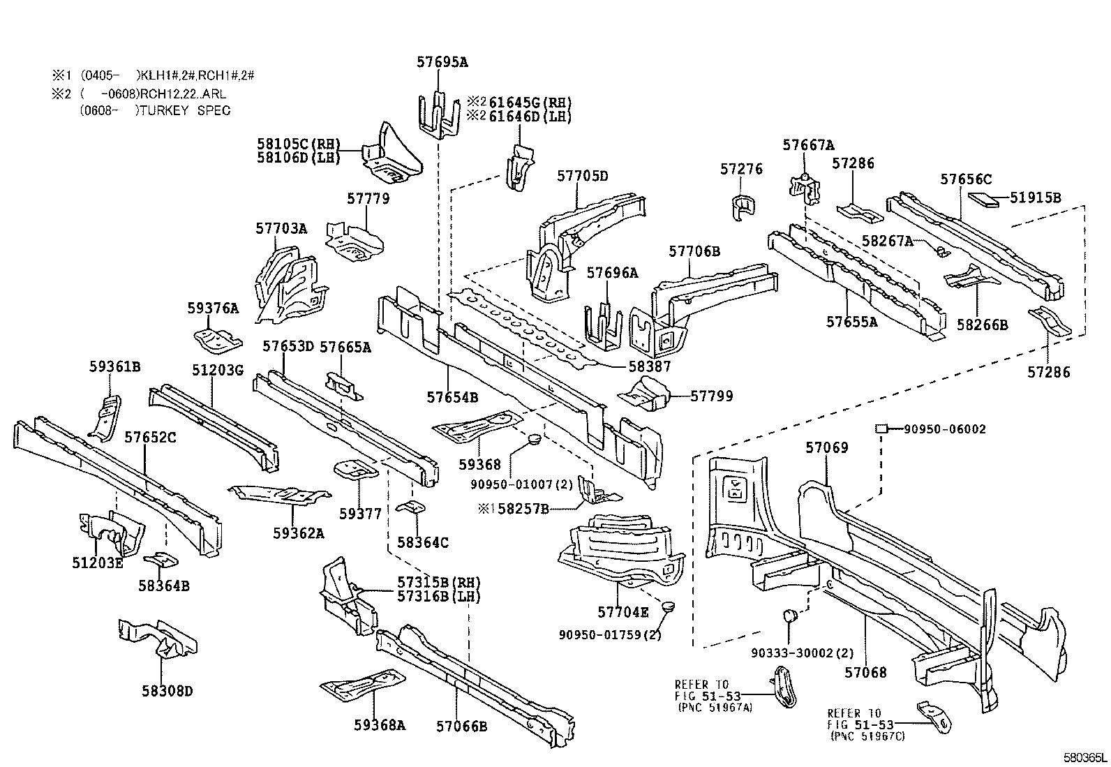 51986-26030 HANGER, EXHAUST PIPE SUPPORT, NO.3 product image