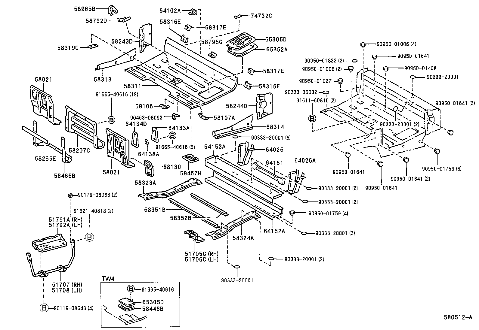 57101-37020 MEMBER SUB-ASSY, FRONT SIDE, RH product image