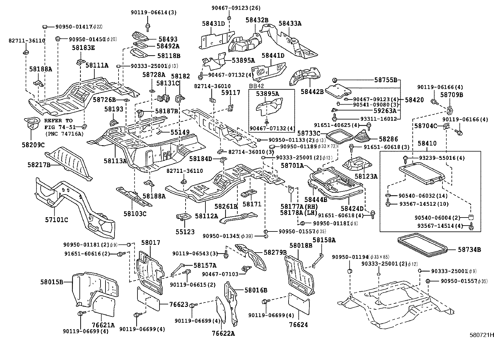 58575-36030 PAD, FRONT FLOOR, REAR NO.1 product image