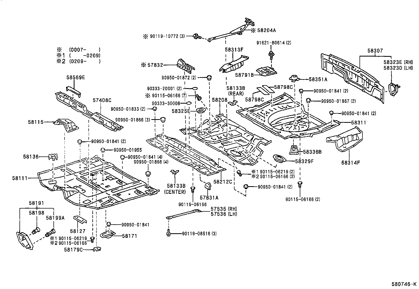 58311-48908 PAN, REAR FLOOR product image