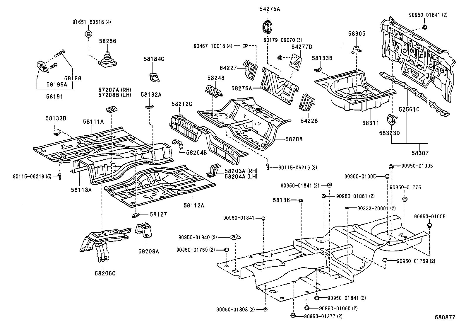 58112-22010 PANEL, FRONT FLOOR, LH product image