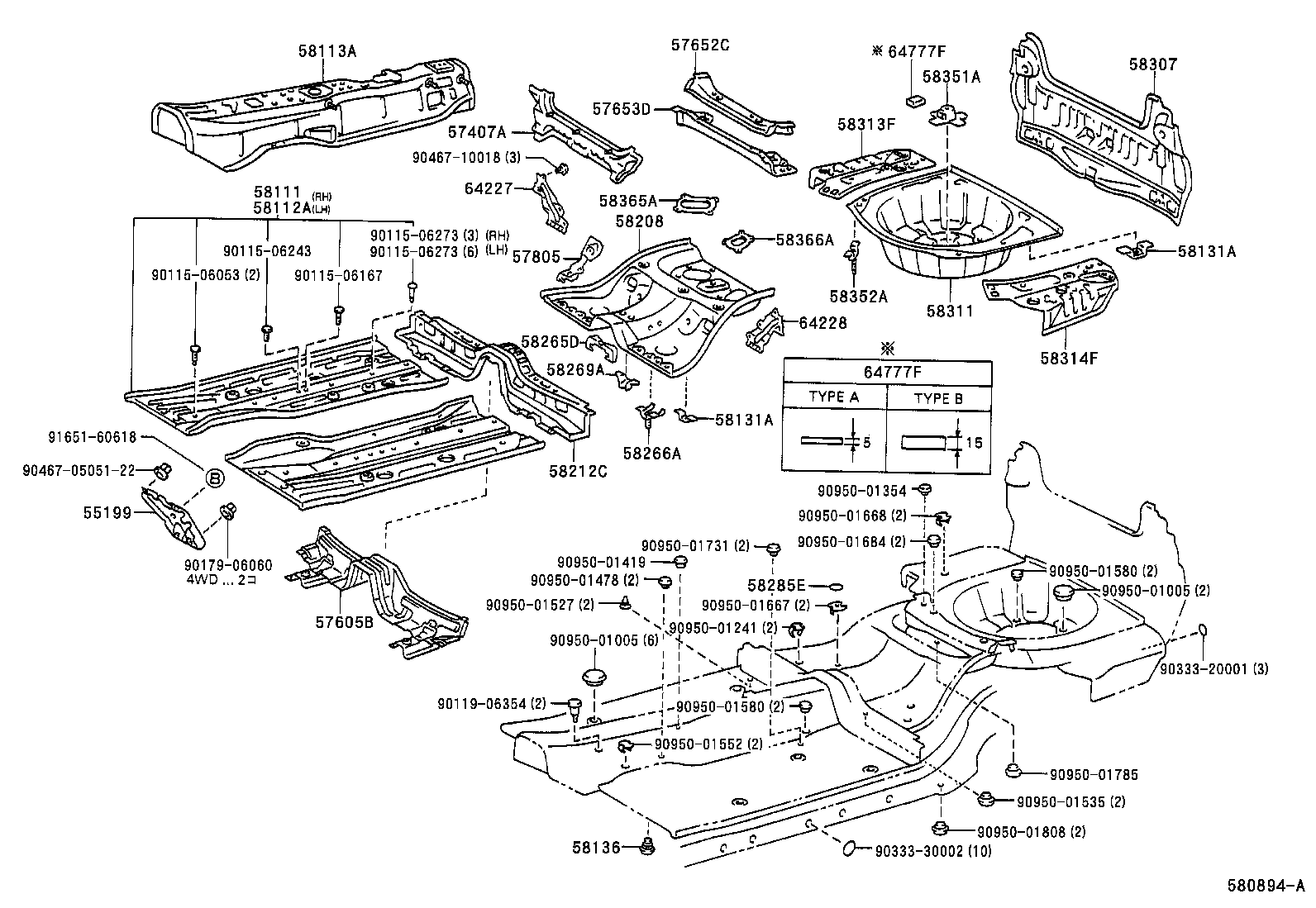 58014-30020 PANEL, FRONT FLOOR, CENTER product image