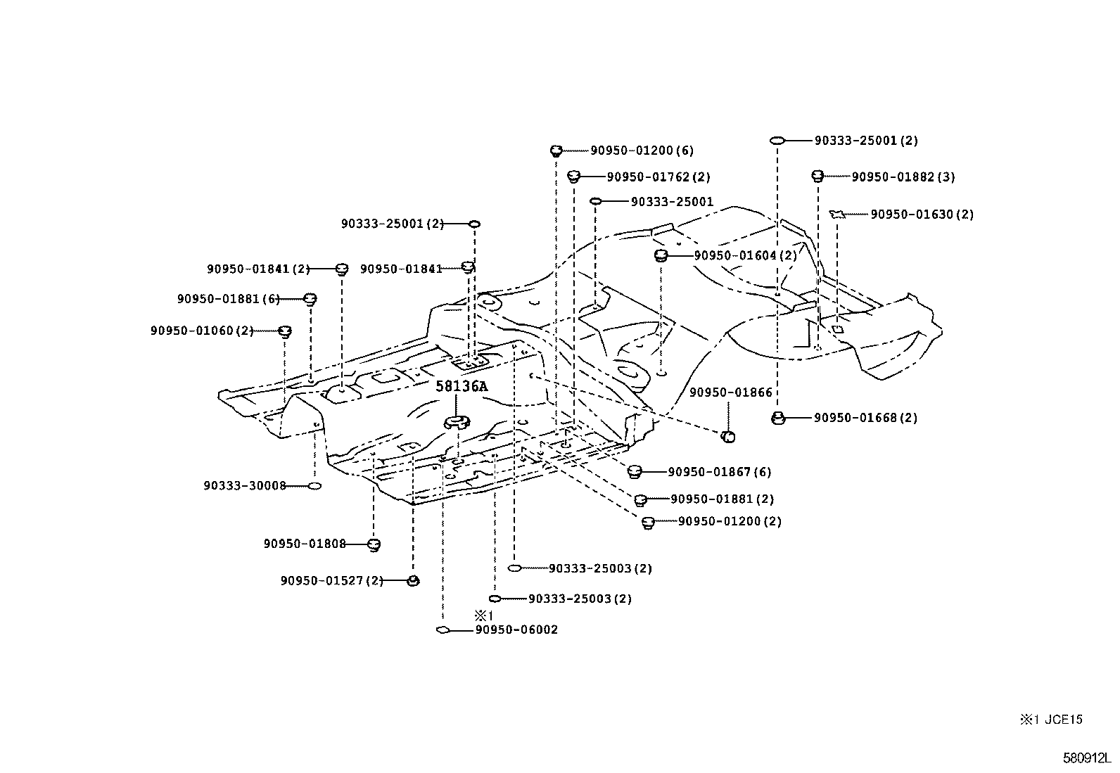 57208-53010 BRACKET SUB-ASSY, ENGINE REAR MOUNTING MEMBER, LH product image