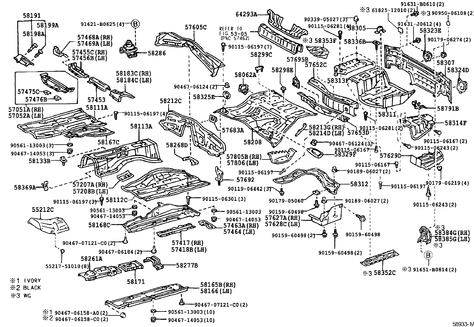 57461-51010 MEMBER SUB-ASSY, REAR FLOOR CROSS product image