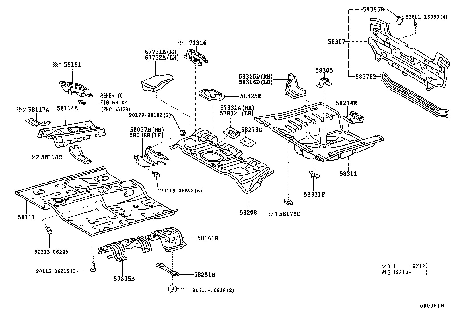 58251-52010 BRACE, FLOOR PANEL, FRONT product image
