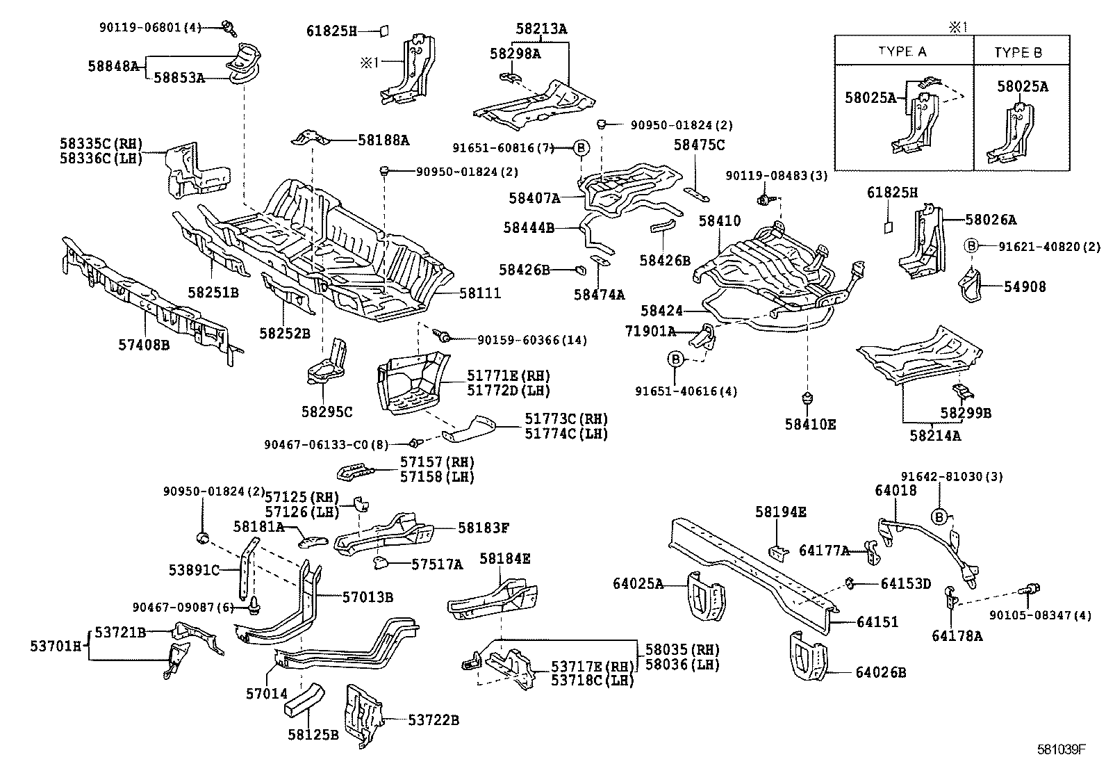 53736-37020 MUDGUARD SUB-ASSY, FRONT product image