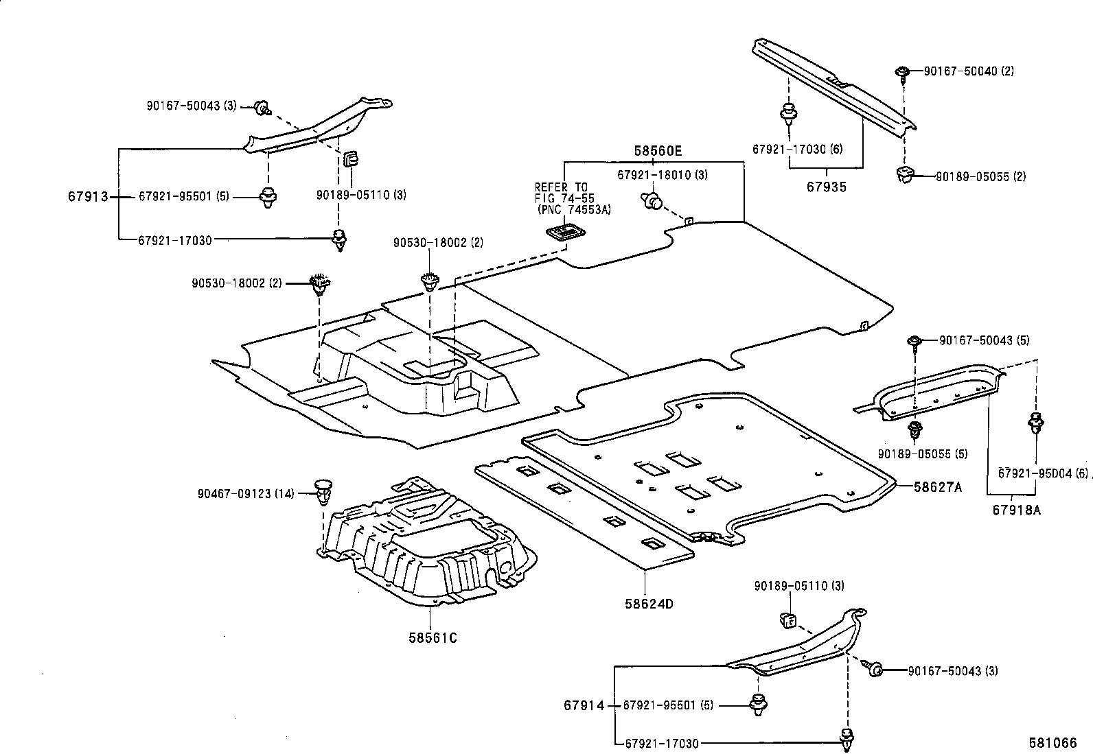 58624-95D02 PAD, CENTER FLOOR SILENCER product image