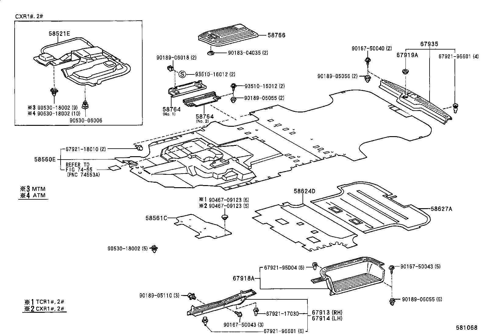 58624-28151 PAD, CENTER FLOOR SILENCER product image