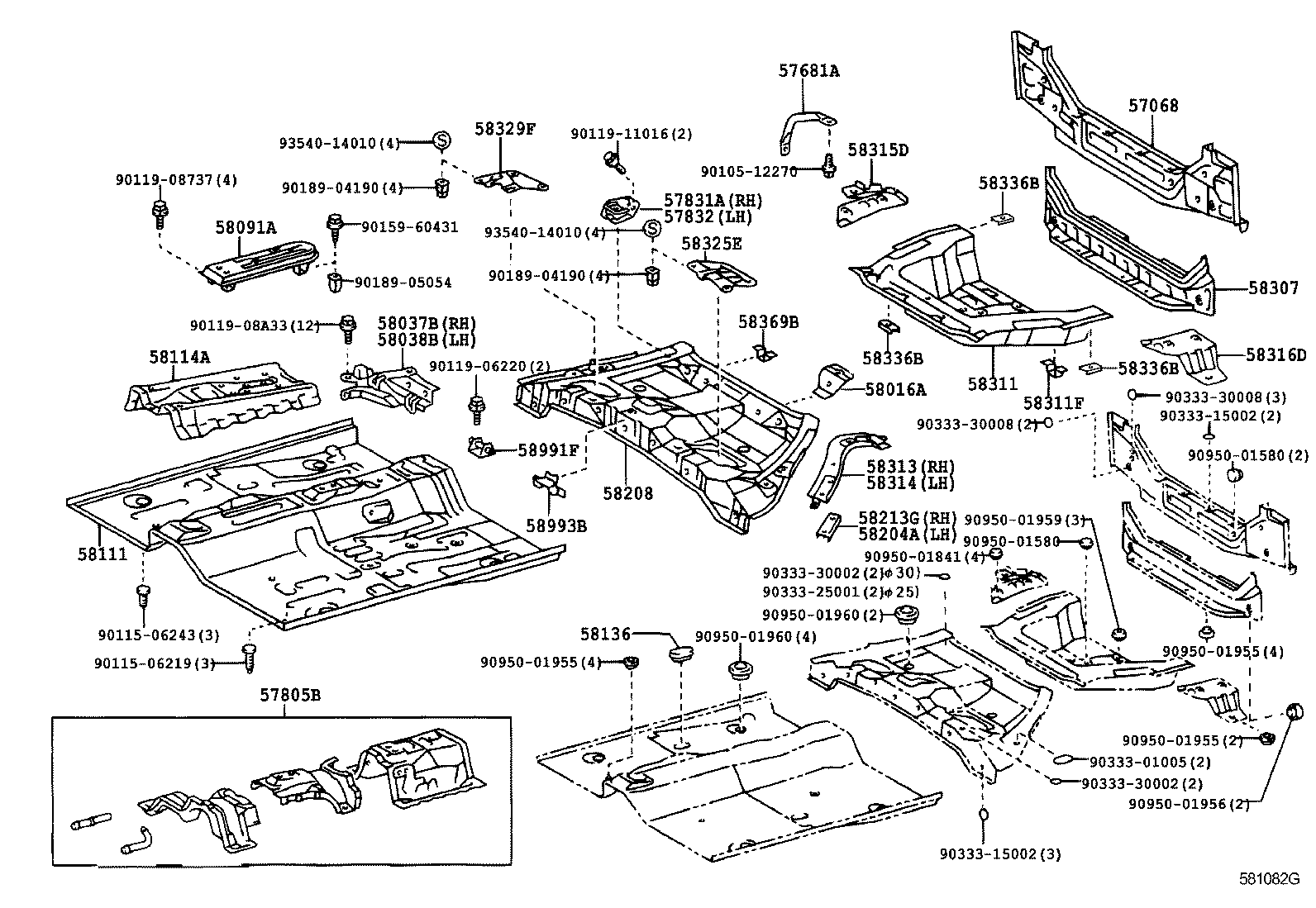 58311-52041 PAN, REAR FLOOR product image