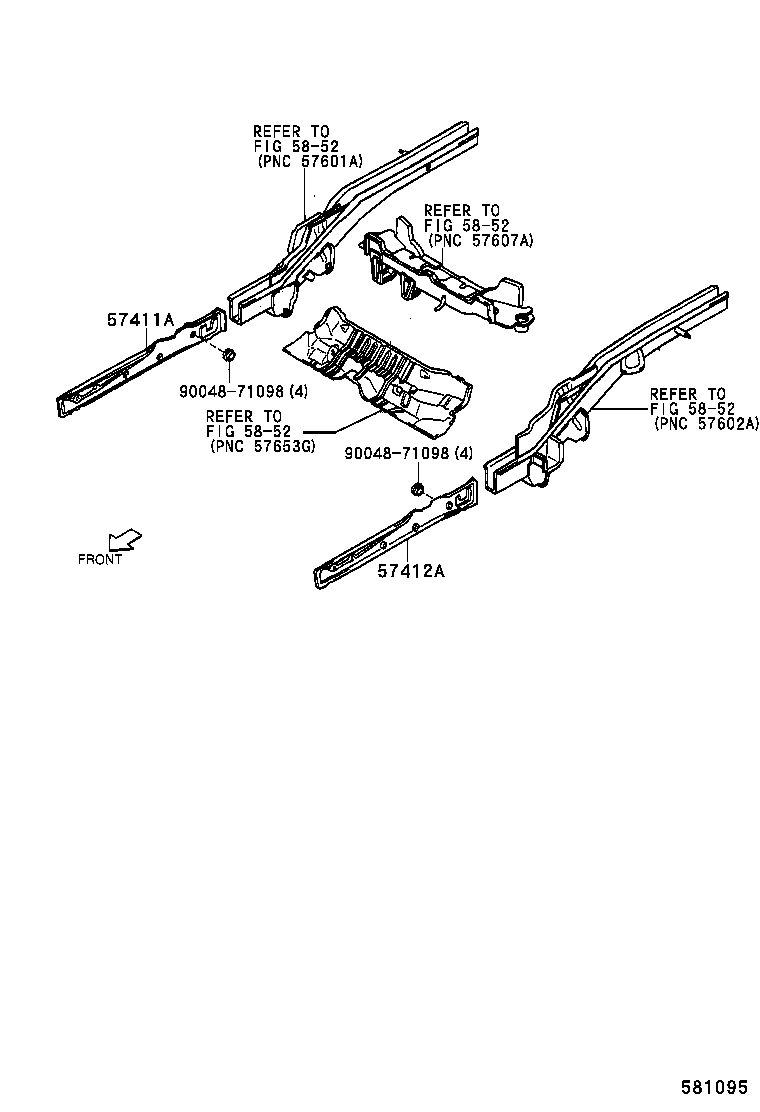 57028-87401 MEMBER, FRONT SIDE, LH product image
