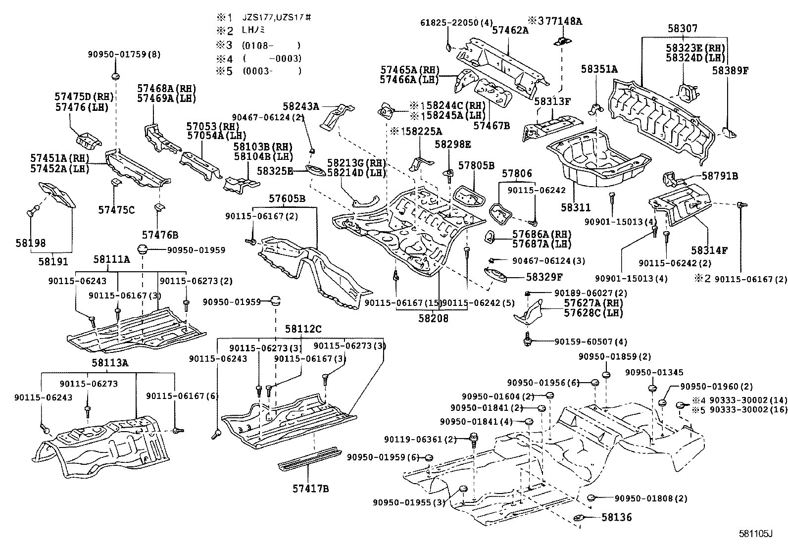 57451-30080 MEMBER, FRONT FLOOR CROSS, RH product image