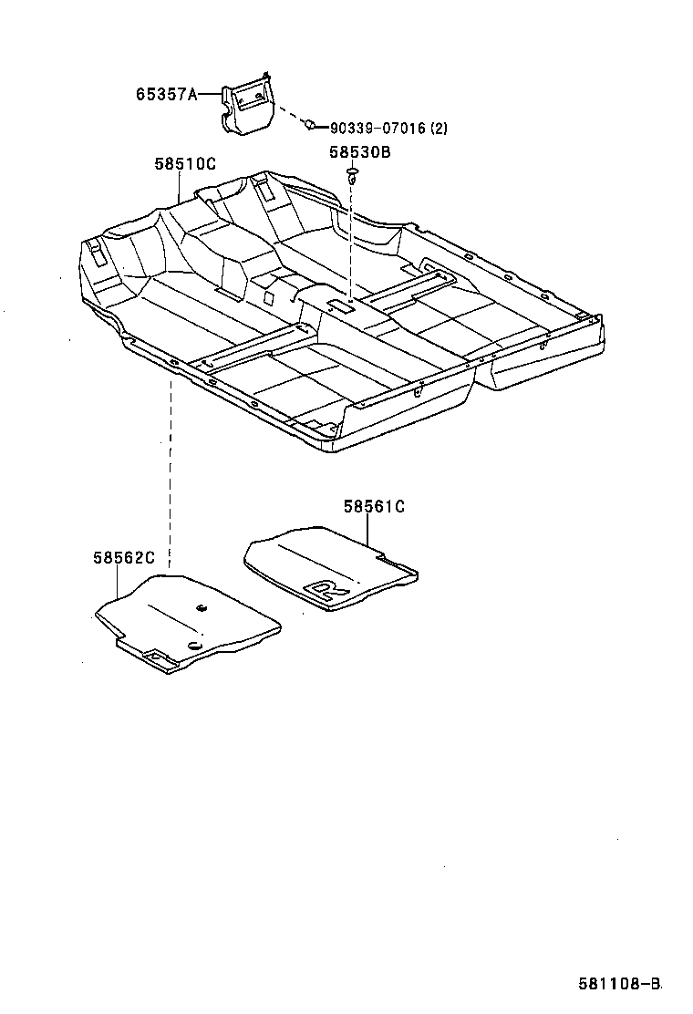 58561-17010 SILENCER, FRONT FLOOR, NO.1 product image
