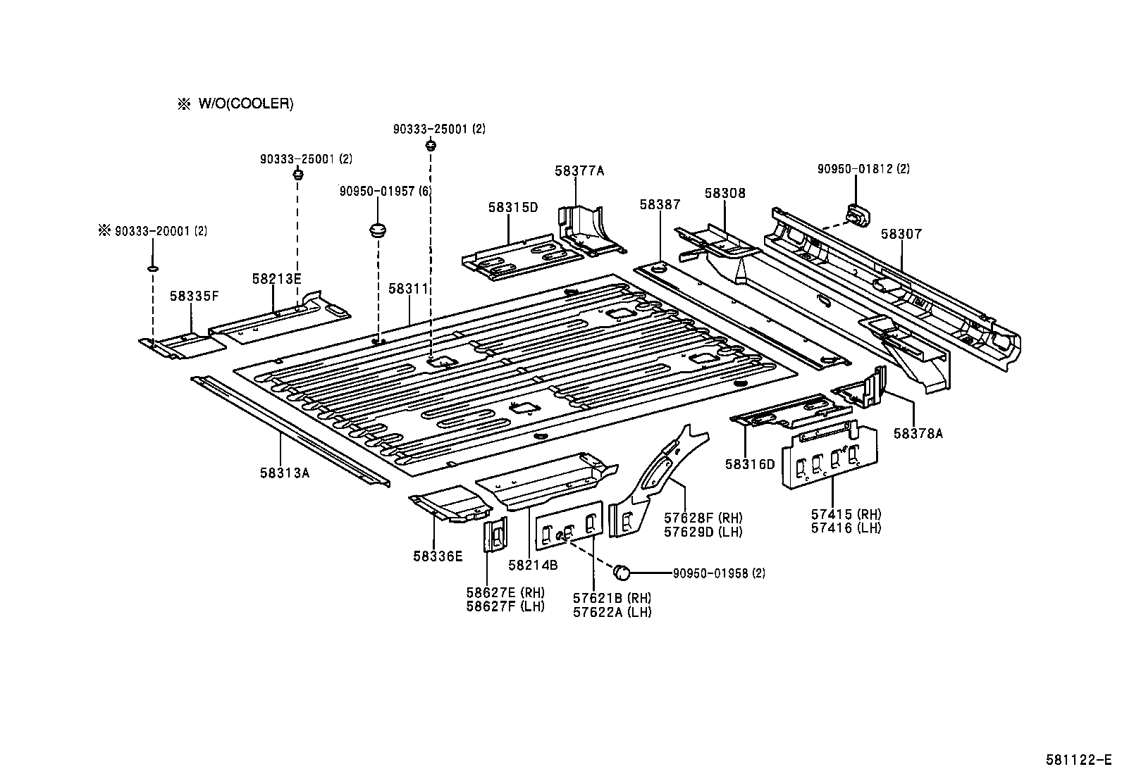 57047-0B040 RAIL, FLOOR SIDE, REAR RH product image