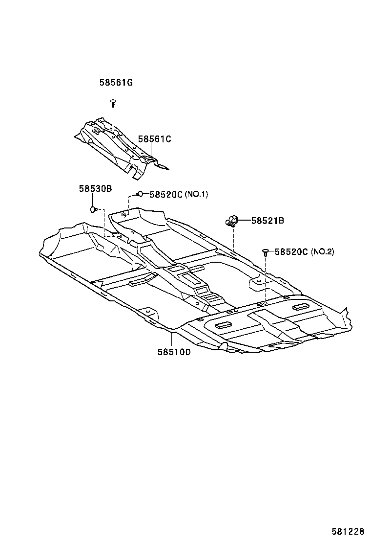 90467-07090 CLIP(FOR FRONT FLOOR CARPET) product image