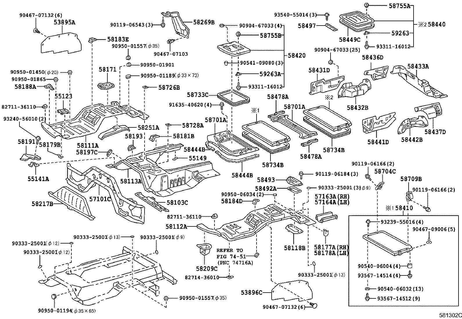57031-36020 REINFORCE SUB-ASSY, FRONT SIDE MEMBER, NO.2 RH product image