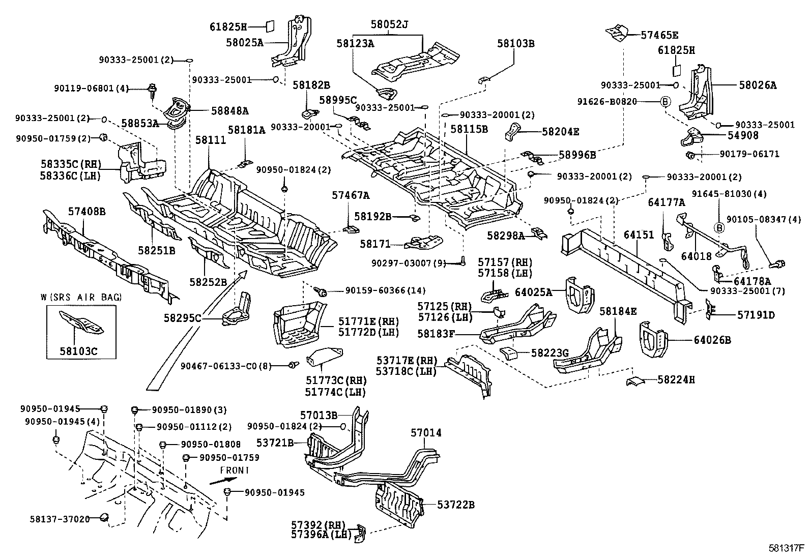 53718-37140 APRON, FRONT FENDER, NO.2 LH product image